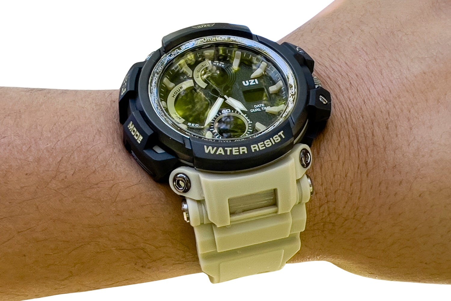 Uzi Accessories Uzi Accessories Shock Digital Watch Khaki - $34.39 at GrabAGun