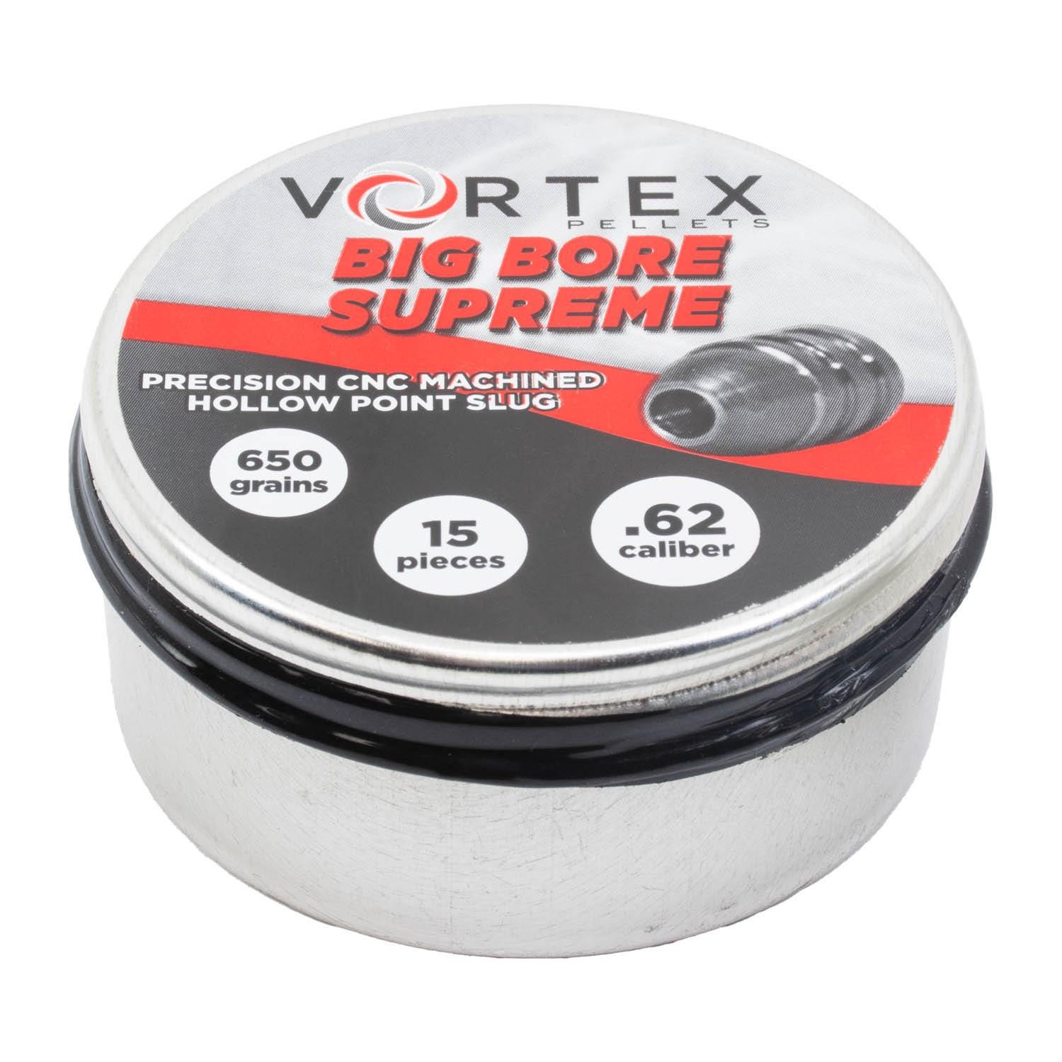 Vortex Big Bore Supreme Air Rifle Pellets .62 Cal 650 Grain 15-Rounds HP