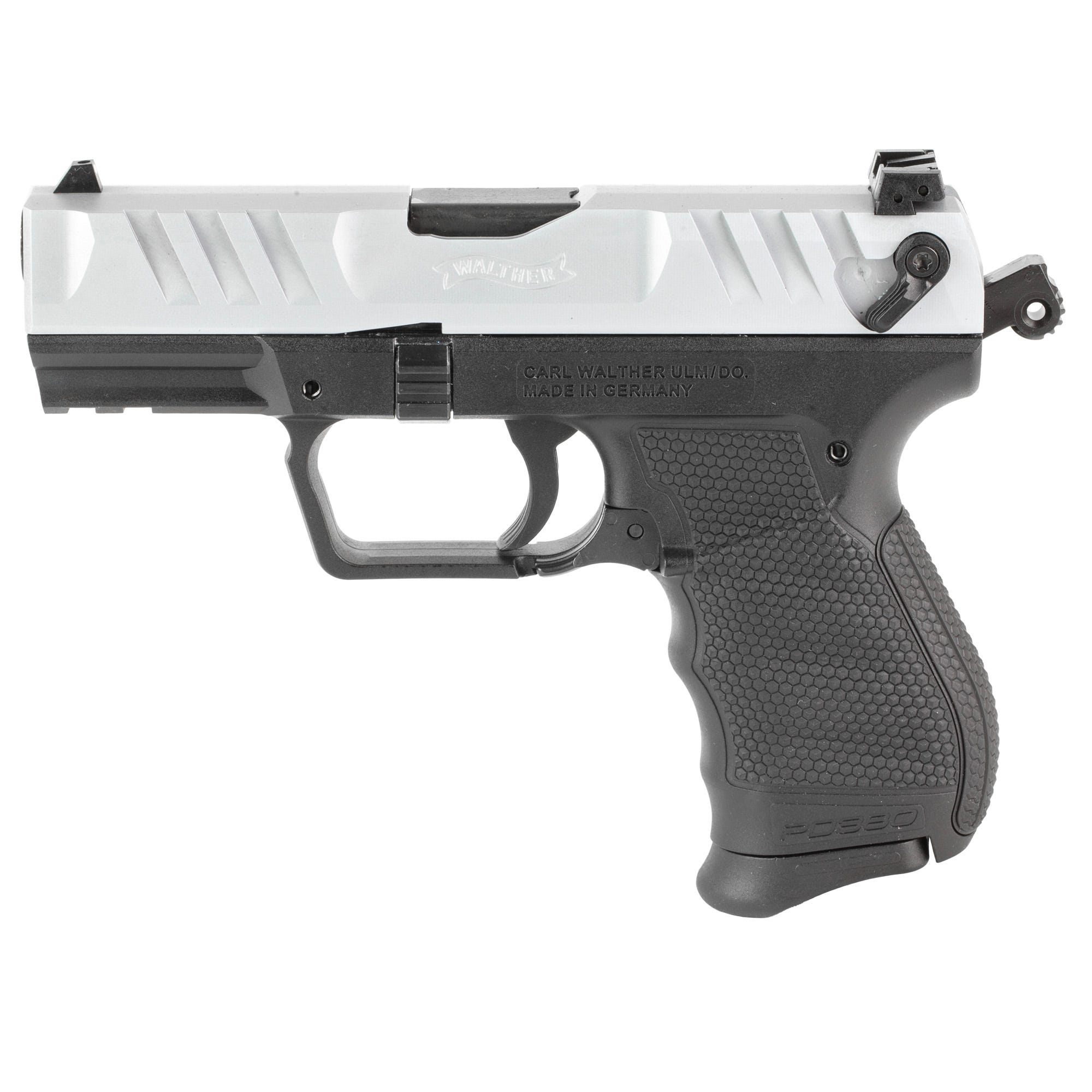 walther pd380 nickel / black .380 acp 3.7 barrel 9-rounds