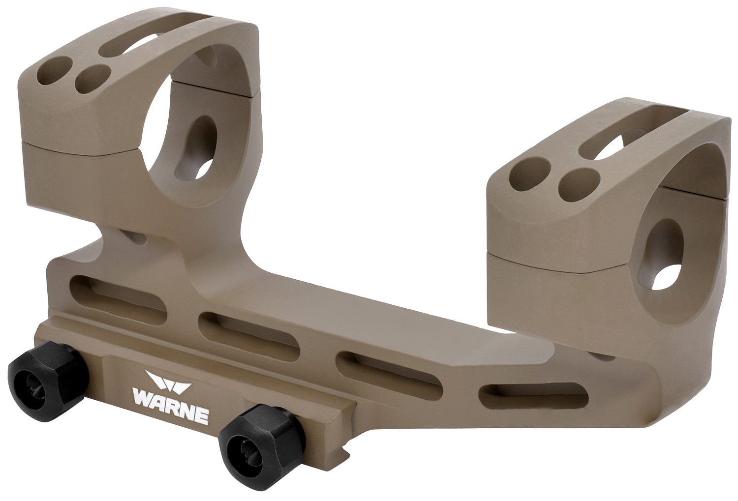 Warne Skeletonized Scope Mount/Ring Combo Flat Dark Earth 30mm 20 MOA for MSR