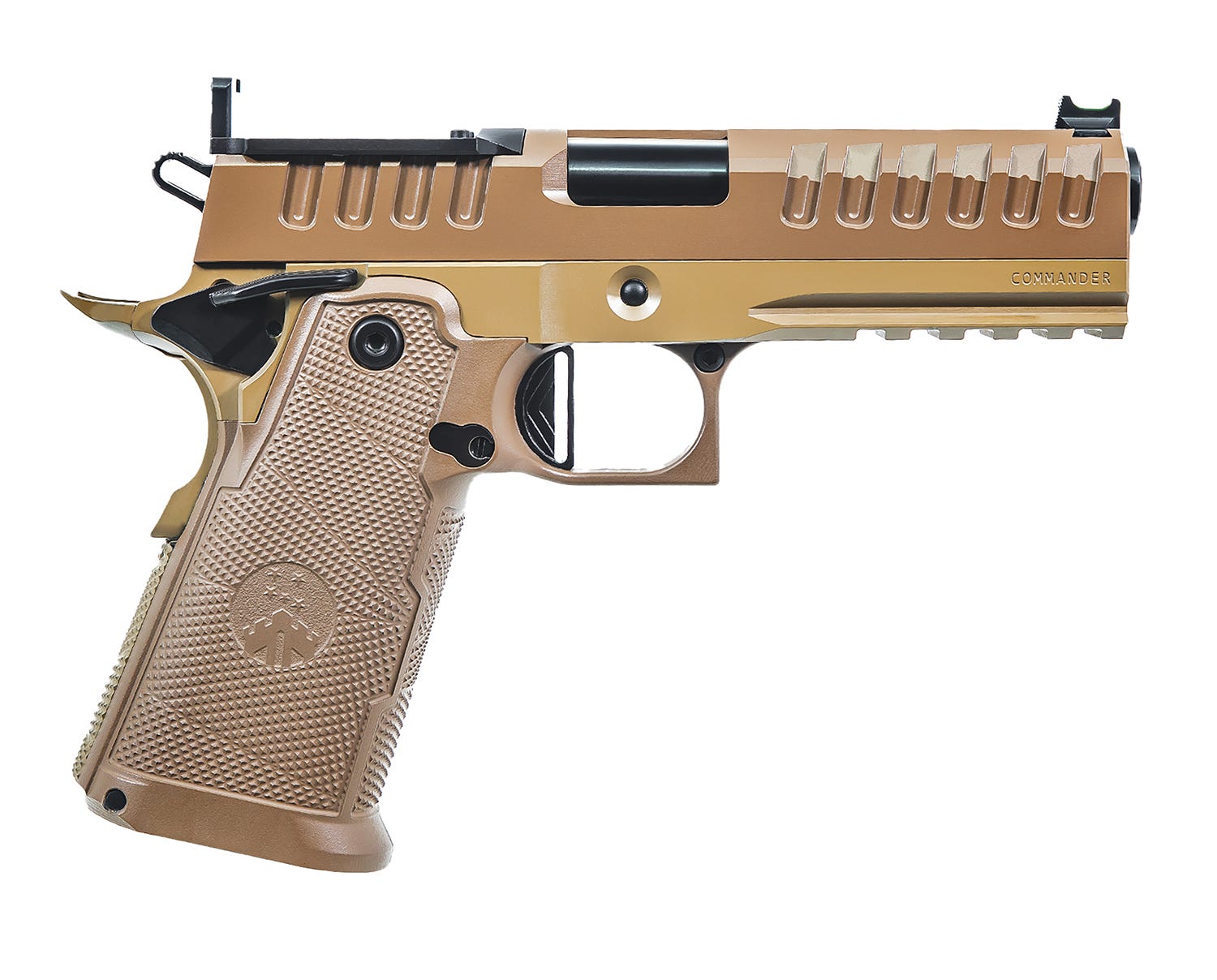 Watchtower Firearms Apache Commander Flat Dark Earth 9mm 4.25 Barrel 17-Rounds OR - Watchtower Firearms
