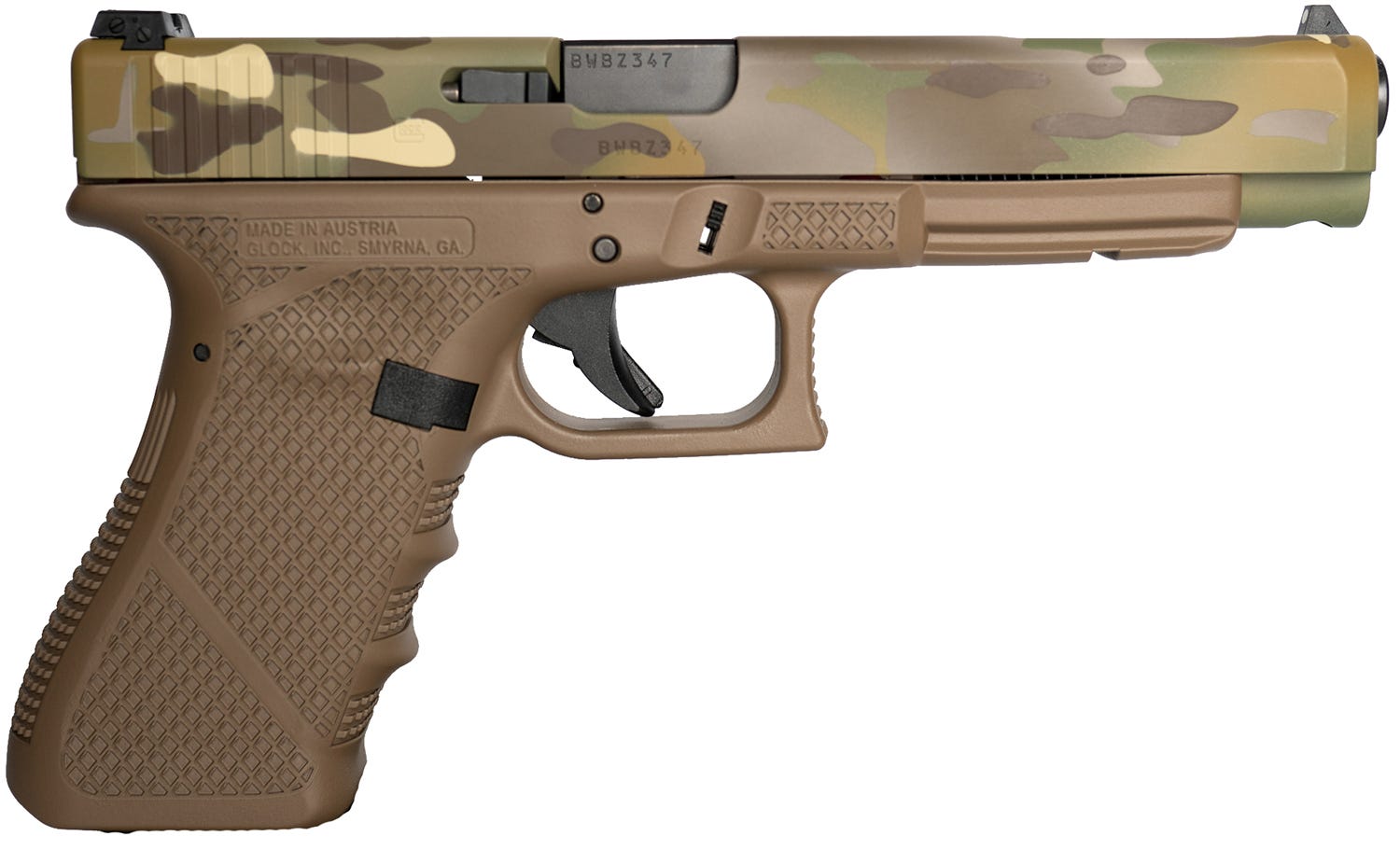 Weapon Works G34 Gen3 Flat Dark Earth / Multicam 9mm 5.31 Barrel 17-Rounds - Weapon Works