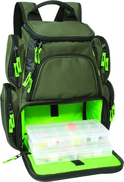 Wild River Fishing Tackle Bag Backpack Green Small - Wild River Fishing