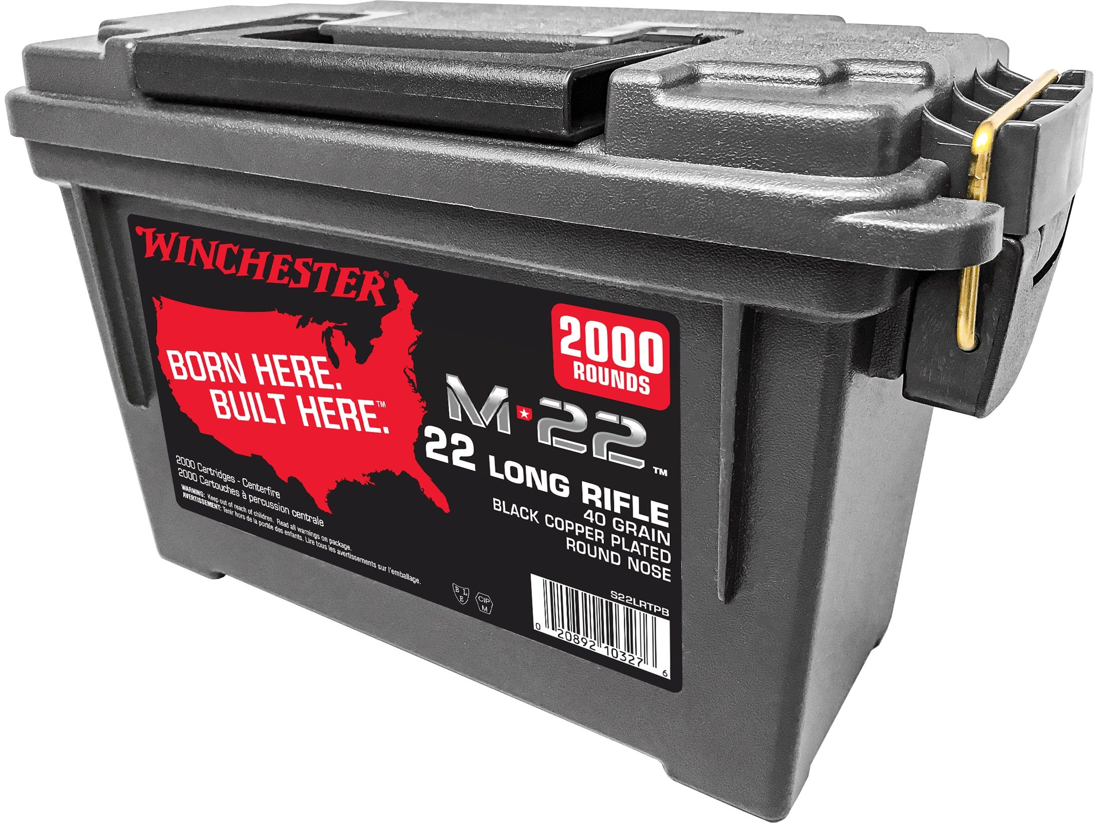 chester M-22 Brass .22 LR 40 Grain 2000-Rounds RN Bulk Ammo