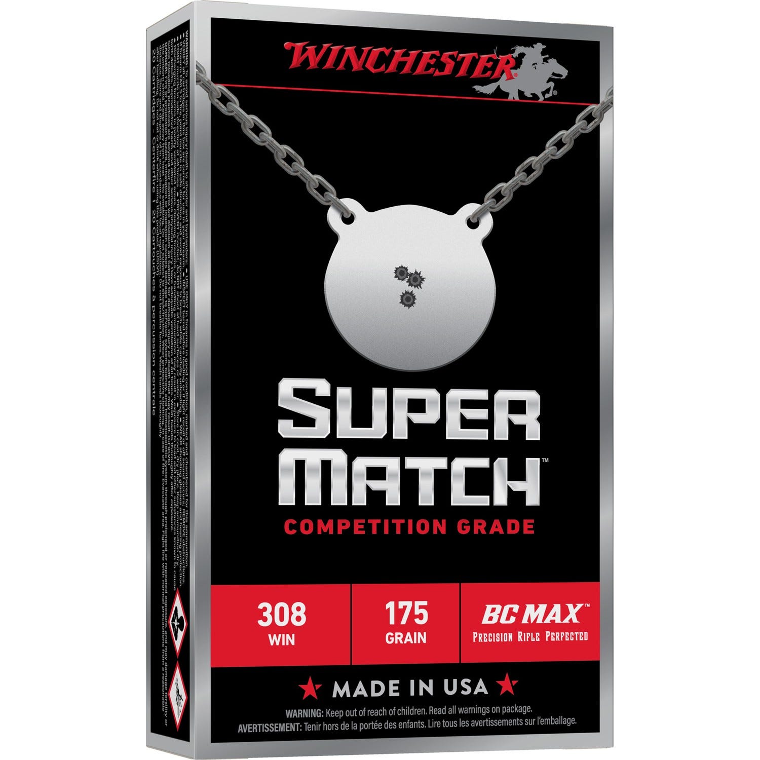 Winchester Super Match .308 Win 175 Grain 20-Rounds BC Max