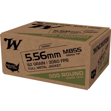Winchester Ammo USA Green Tip Brass 556 Ammo 62-Grain 500-Rounds Bulk FMJ chester USA Green Tip Brass 556 62-Grain 500-Rounds Bulk FMJ Ammo