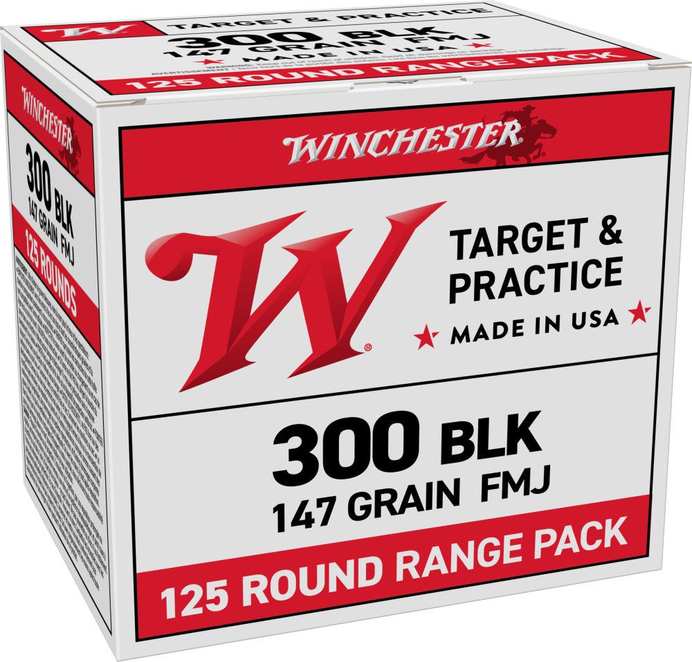 chester USA White Box .300 AAC Blackout 147 Grain 125-Rounds FMJ Ammo