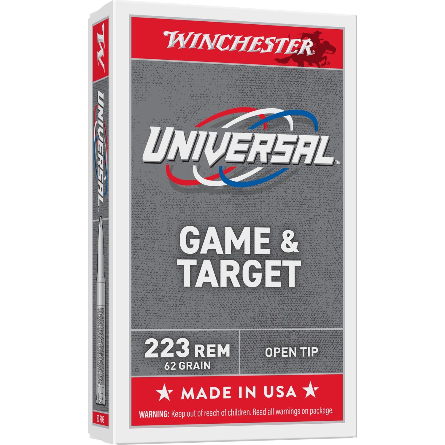 Winchester White Box .223 Rem 62 Grain 20-Rounds BTHP chester White Box .223 Rem 62 Grain 20-Rounds BTHP Ammo