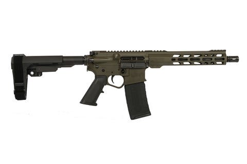 Wise Arms WA-15B OD Green .300 AAC Blackout 10.5 Threaded Barrel 30-Rounds w/ SBA3 Brace - Wise Arms