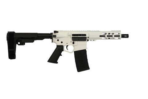 Wise Arms WA-15B White .300 AAC Blackout 7.5 Barrel 30-Rounds w/ SB Tactical SBA3 Brace - Wise Arms