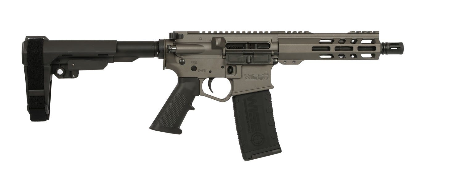 Wise Arms WA-15B Tungsten 5.56 / .223 Rem 7.5 Barrel 30-Rounds w/ SB Tactical SBA3 Brace - Wise Arms