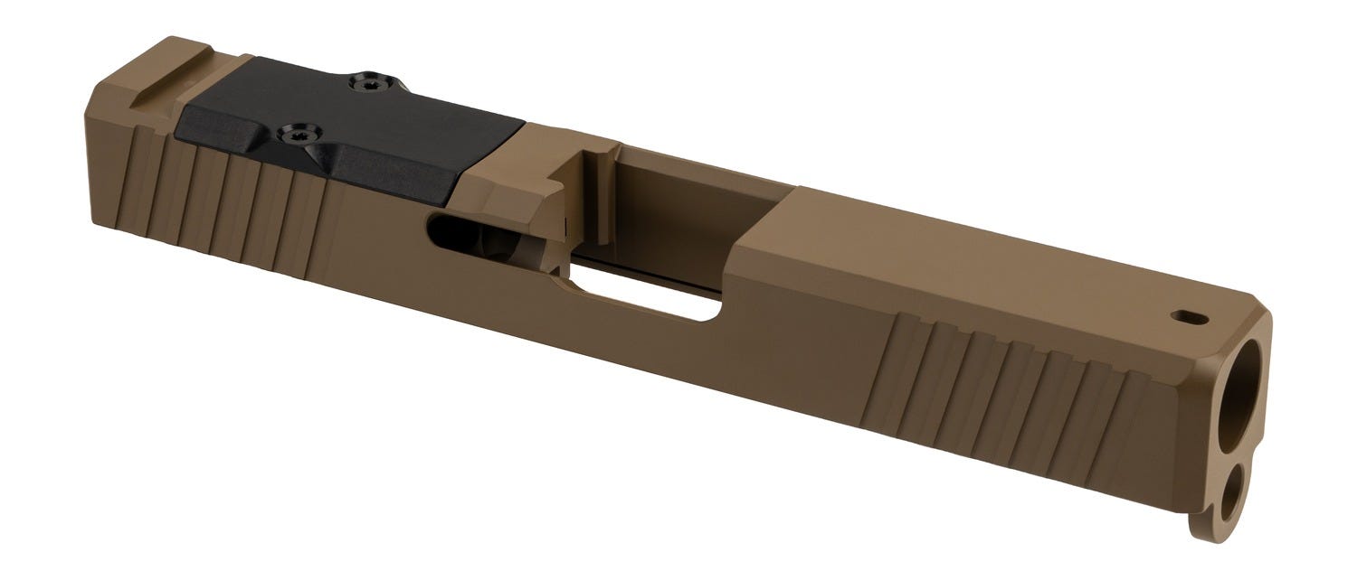 Zaffiri Precision Z Series Slide Flat Dark Earth / Stainless RMR Footprint for Glock 19 Gen3