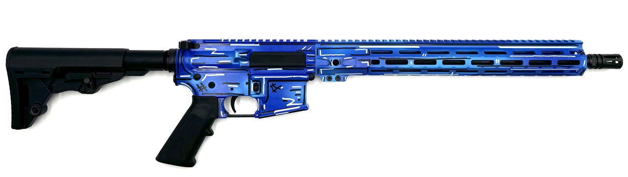 Zeus Aether Sketch Blue 5.56 16 Barrel 30-Rounds - Zeus Arms