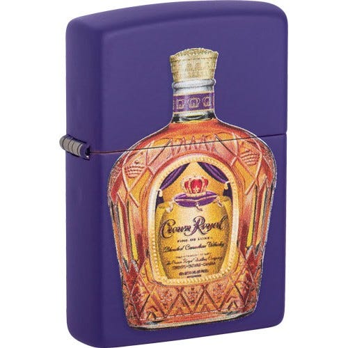 Zippo Crown Royal Windproof Lighter w/ Pouch Gift Set