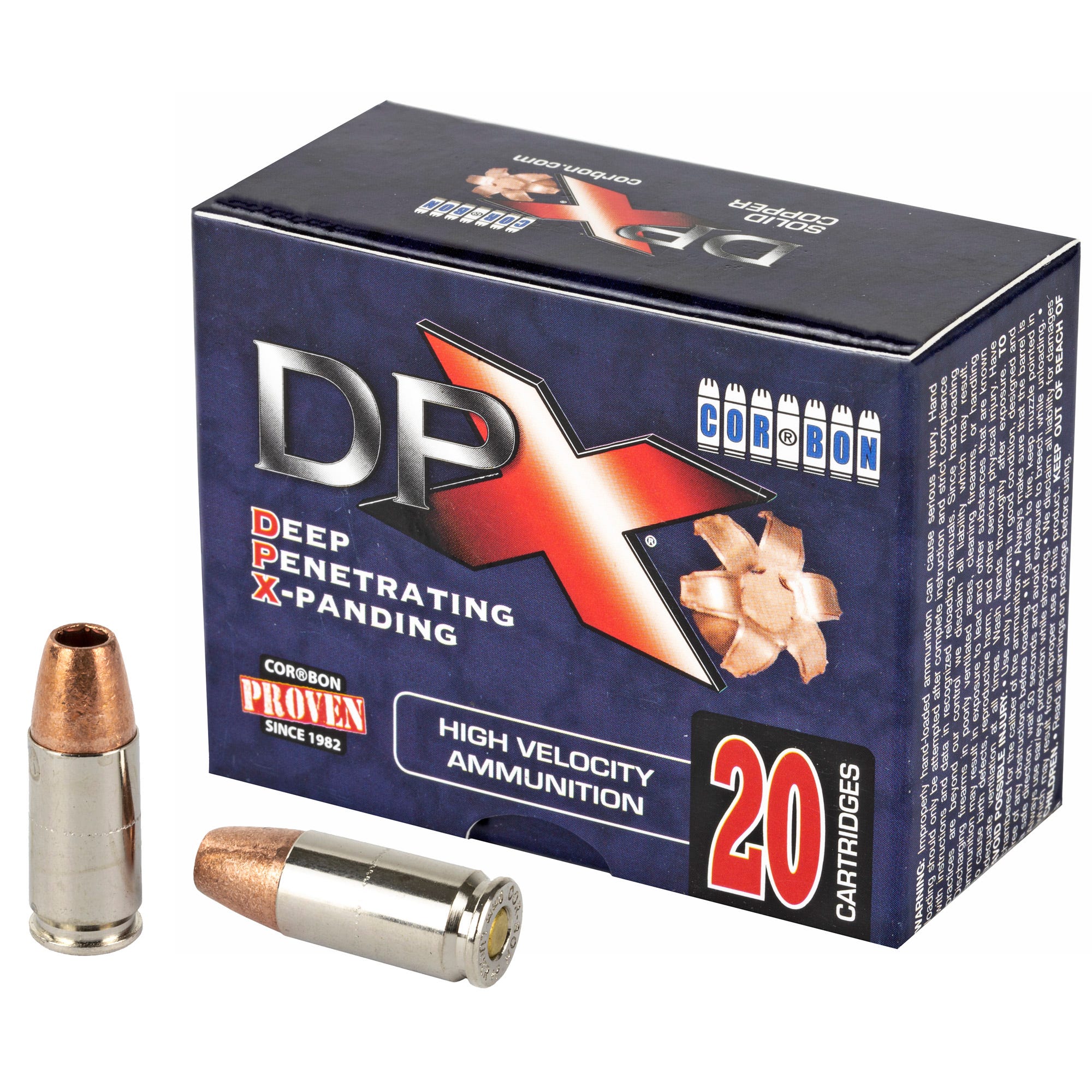 -Bon DPX Nickel Plated Brass 9mm P 115 Grain 20-Rounds Ammo
