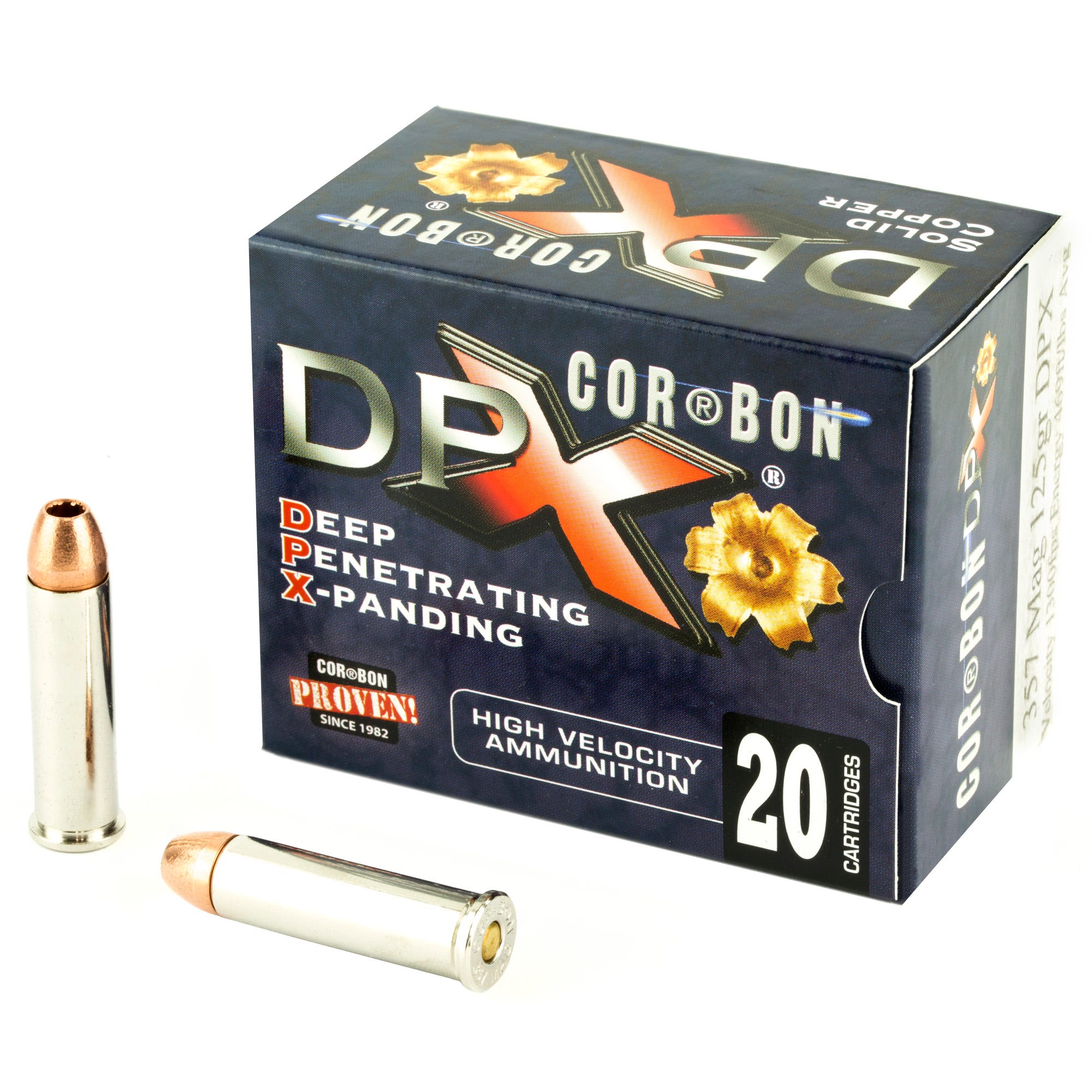 -Bon DPX Nickel Plated Brass .357 Mag 125 Grain 20-Rounds JHP Ammo