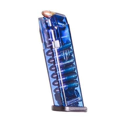 Elite Tactical Systems Magazine Blue 9mm 17-Rounds Fits Glock 17/18/19/19x/26/34/45 Gen 1-5