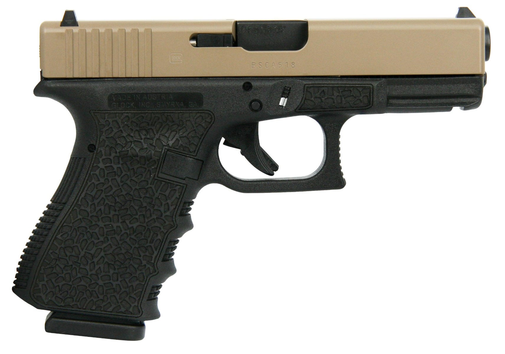 Glock 19 Gen3 Flat Dark Earth 9mm 4.02 Barrel 15-Rounds Cobblestone Stippling image