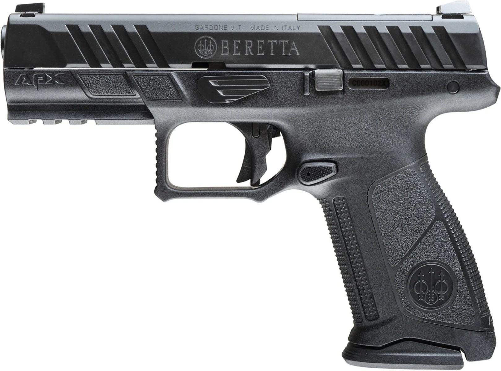 beretta apx a1 9mm 4.25 barrel 17-rounds fiber optic front sight
