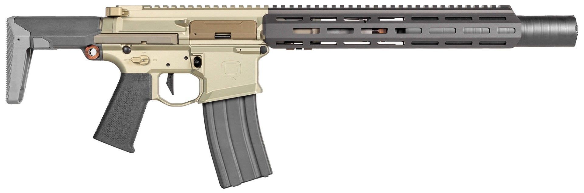 Q Honey Badger SBR Flat Dark Earth .300 AAC Blackout 7 Barrel 30-Rounds Suppressor Included image