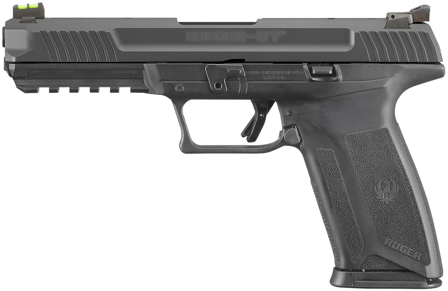 Ruger-57 Pro 5.7 X 28mm 4.94 Barrel 20-Rounds Fiber Optic Sights