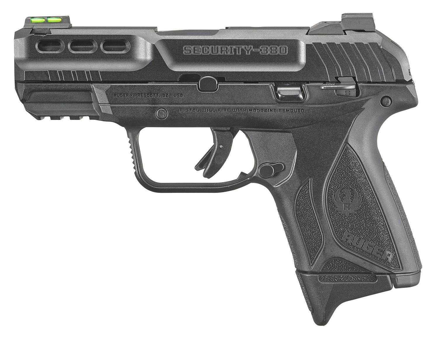 Ruger Security-380 .380 ACP 3.42 Barrel 15-Rounds 2 Mags Front Fiber Optic Sight - Ruger