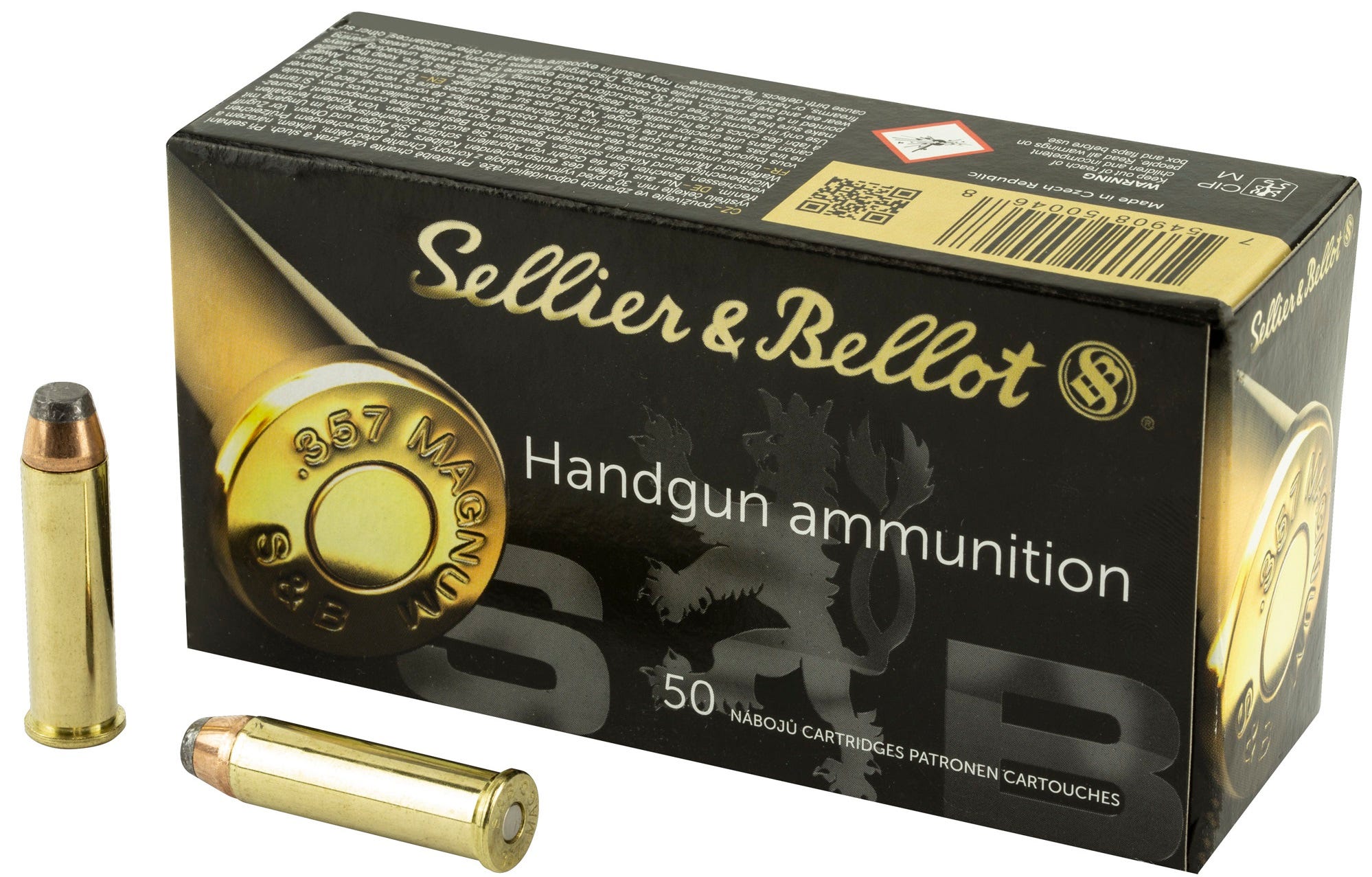 lier And Bellot Centerfire Handgun Brass .357 Mag 158-Grain 50-Rounds SP Ammo