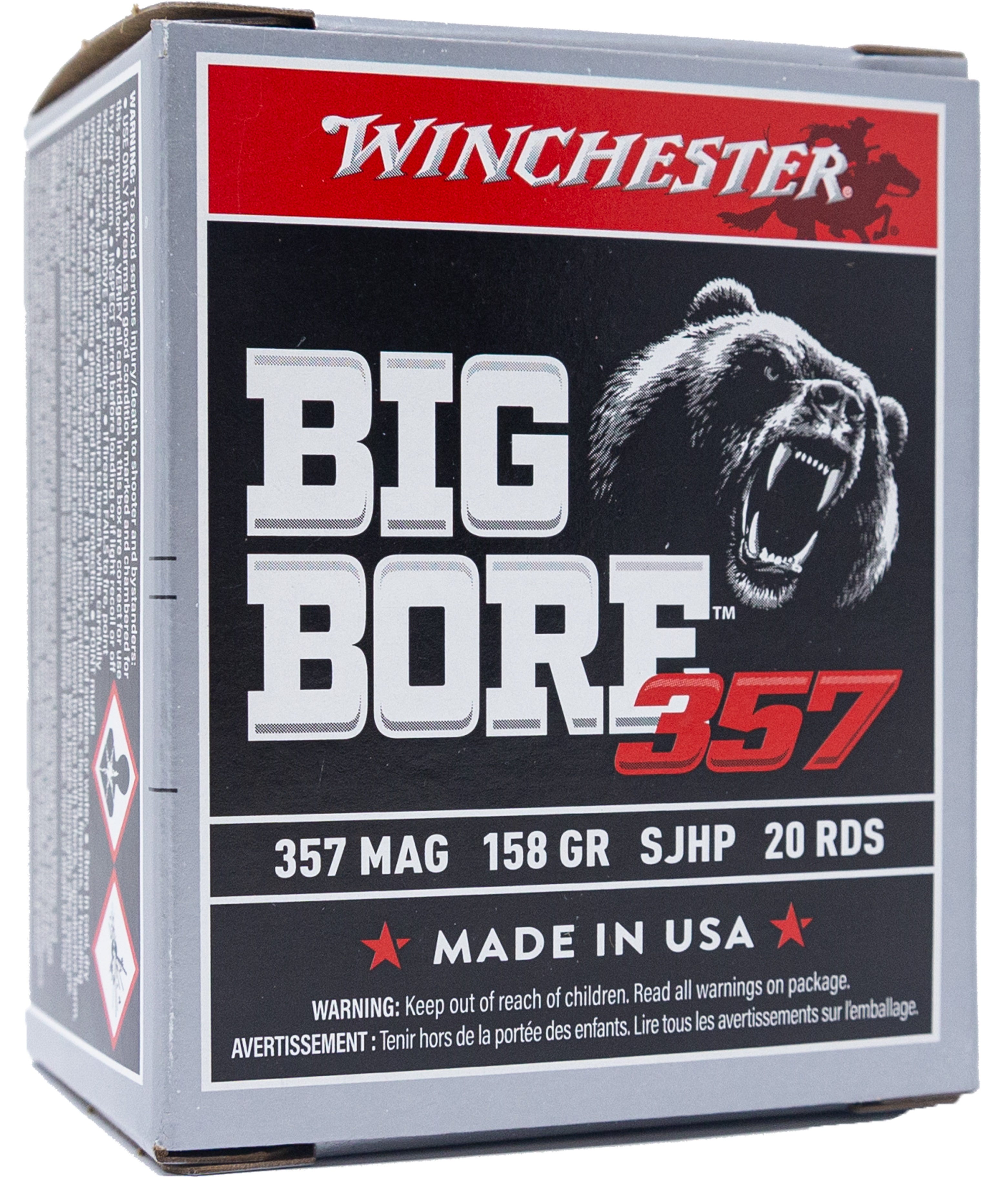 chester Big Bore Brass .357 Mag 158-Grain 20-Rounds JHP Ammo