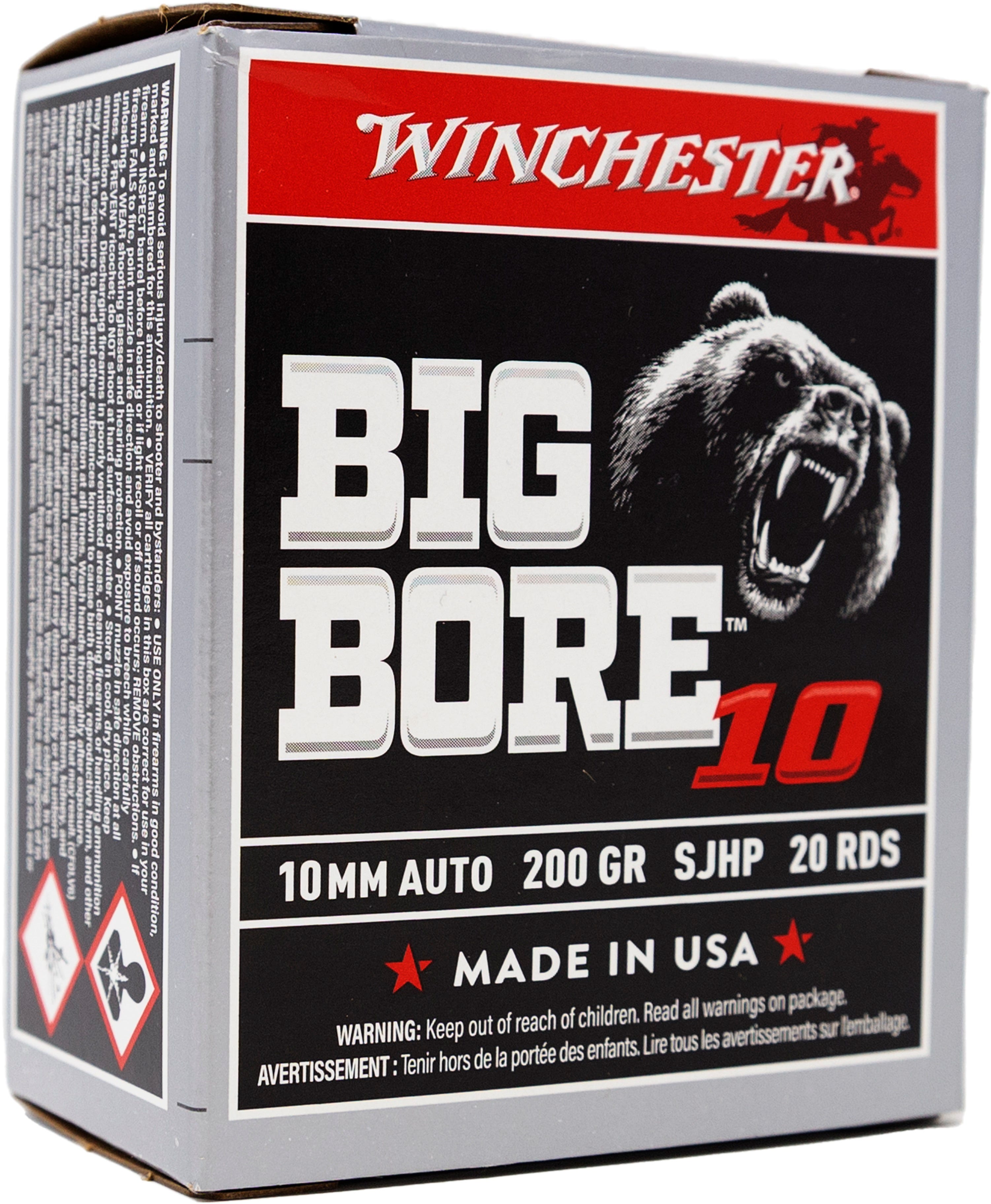 chester Big Bore Brass 10mm 200-Grain 20-Rounds JSP Ammo